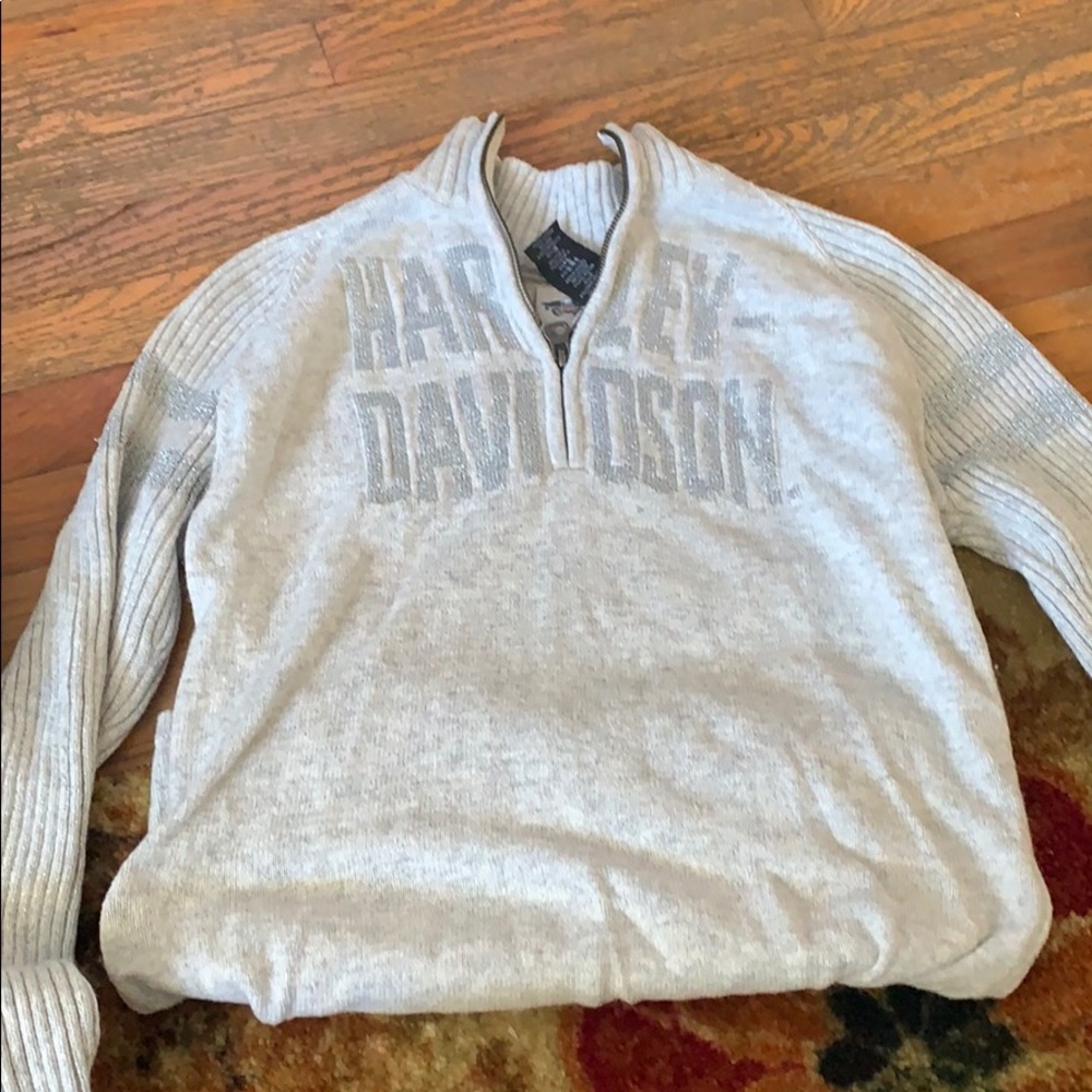 Harley Davidson quarter zip sweater